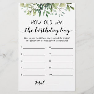 Hoe oud was het 'Birthday Boy'-spel