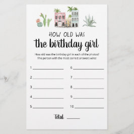 Hoe oud was het 'Birthday Girl game'?