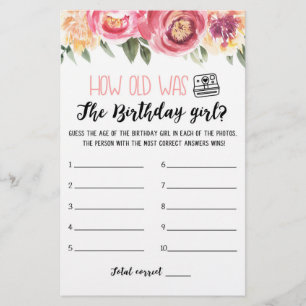 Hoe oud was het Birthday girl op Birthday Party?