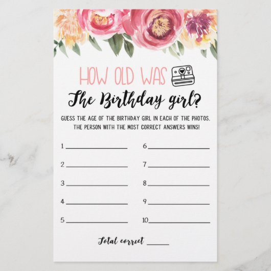 Hoe oud was het Birthday girl op Birthday Party? (Voorkant)