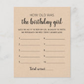 Hoe oud was het Birthday girl op Birthday Party? (Voorkant)