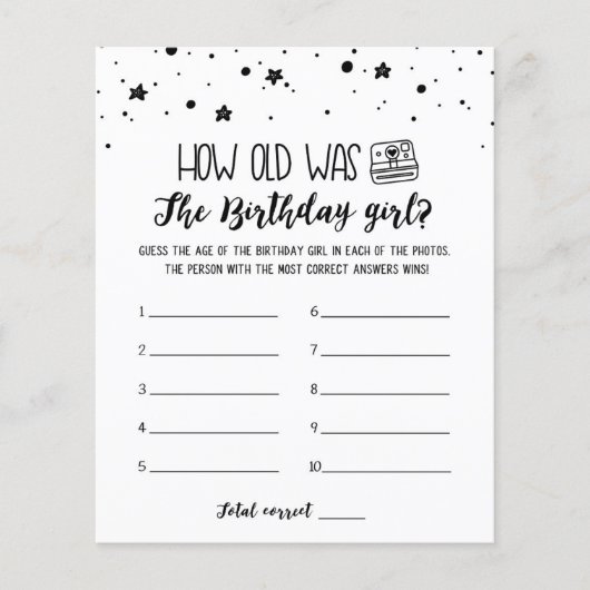 Hoe oud was het Birthday girl op Birthday Party? (Voorkant)