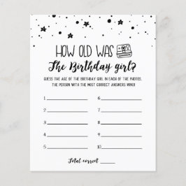 Hoe oud was het Birthday girl op Birthday Party?