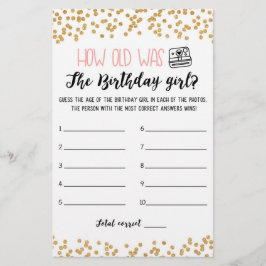 Hoe oud was het Birthday girl op Birthday Party?