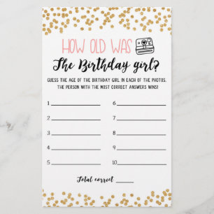 Hoe oud was het Birthday girl op Birthday Party?