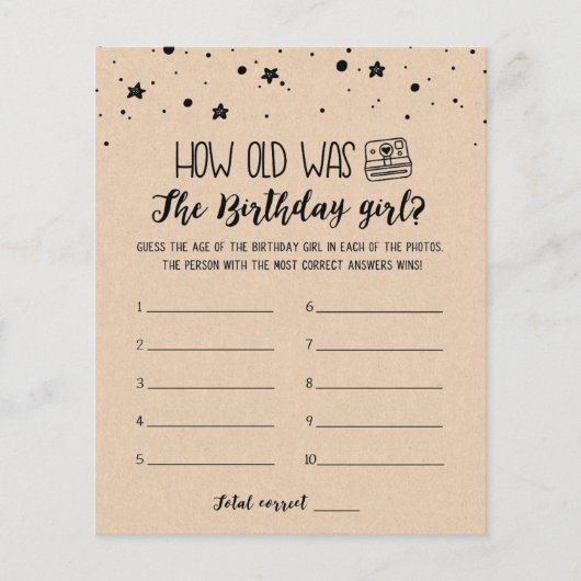 Hoe oud was het Birthday girl op Birthday Party? (Voorkant)