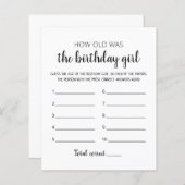 Hoe oud was het Birthday girl op Birthday Party? (Voorkant / Achterkant)