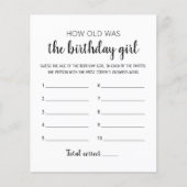 Hoe oud was het Birthday girl op Birthday Party? (Voorkant)