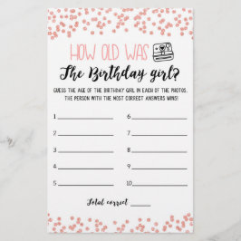 Hoe oud was het Birthday girl op Birthday Party?