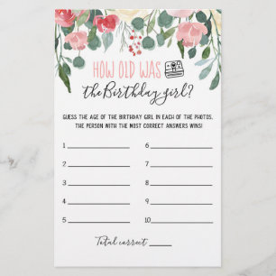 Hoe oud was het Birthday girl op Birthday Party?