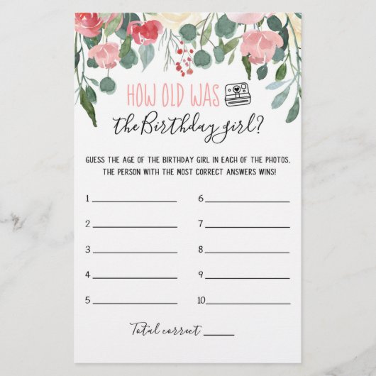 Hoe oud was het Birthday girl op Birthday Party? (Voorkant)