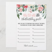 Hoe oud was het Birthday girl op Birthday Party? (Voorkant / Achterkant)