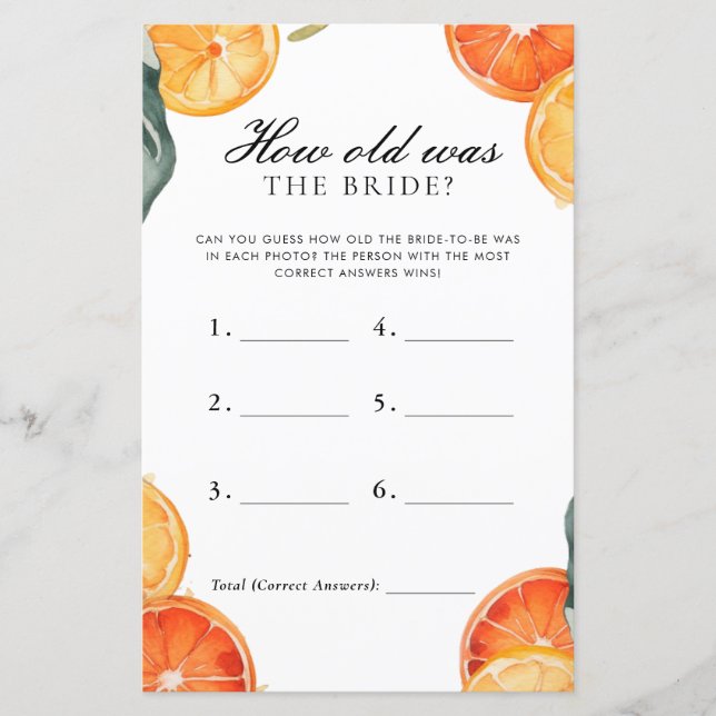 Hoe oud was het bruid Aperol Vrijgezellenfeest spe (Voorkant)