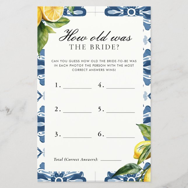 Hoe oud was het bruid Positano Vrijgezellenfeest s (Voorkant)