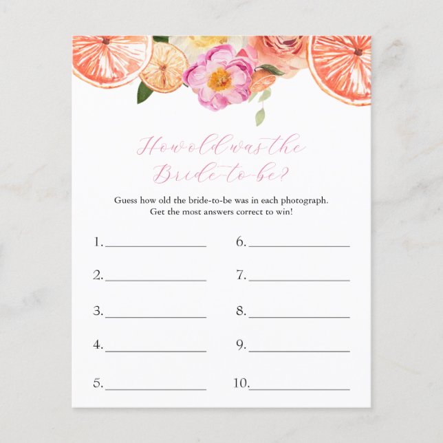 Hoe oud was het bruid-to-be spel (Voorkant)