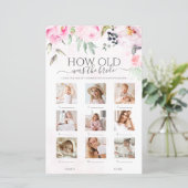 Hoe oud was het bruid Vrijgezellenfeest spel (Staand voorkant)