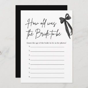 Hoe oud was het bruid Vrijgezellenfeest spel Kaart