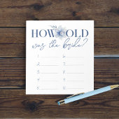 Hoe oud was het bruidsspel antwoordblad notitieblok