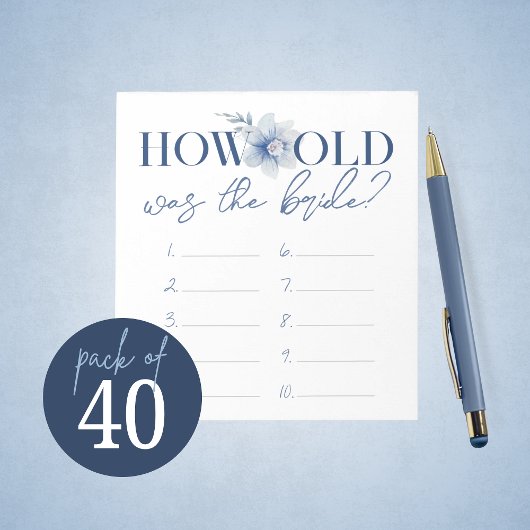 Hoe oud was het bruidsspel antwoordblad notitieblok