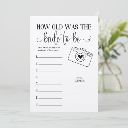 Hoe oud was het schoenspel van de toekomstige brid programmakaart (Staand voorkant)