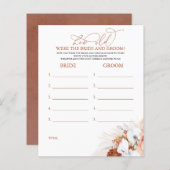 Hoe oud was het spel van de BRIDE en de GROOM? (Voorkant / Achterkant)