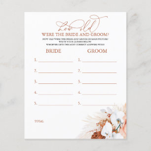 Hoe oud was het spel van de BRIDE en de GROOM?