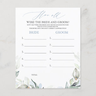 Hoe oud was het spel van de BRIDE en de GROOM?
