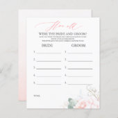 Hoe oud was het spel van de BRIDE en de GROOM? (Voorkant / Achterkant)