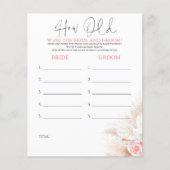 Hoe oud was het spel van de BRIDE en de GROOM? (Voorkant)