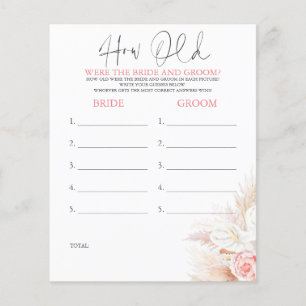 Hoe oud was het spel van de BRIDE en de GROOM?