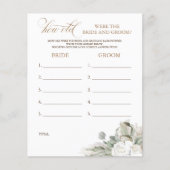 Hoe oud was het spel van de BRIDE en de GROOM? (Voorkant)