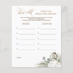 Hoe oud was het spel van de BRIDE en de GROOM?