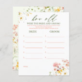 Hoe oud was het spel van de BRIDE en de GROOM? (Voorkant / Achterkant)