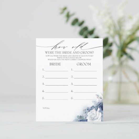 Hoe oud was het spel van de BRIDE en de GROOM? (Staand voorkant)