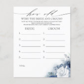 Hoe oud was het spel van de BRIDE en de GROOM? (Voorkant)