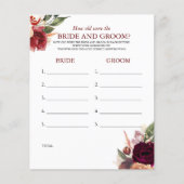 Hoe oud was het spel van de BRIDE en de GROOM? (Voorkant)