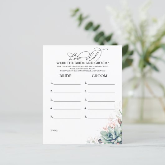 Hoe oud was het spel van de BRIDE en de GROOM? (Staand voorkant)