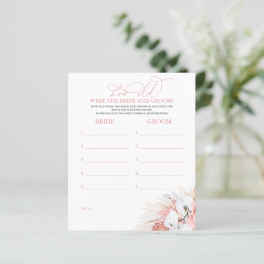 Hoe oud was het spel van de BRIDE en de GROOM? (Staand voorkant)