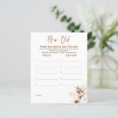 Hoe oud was het spel van de BRIDE en de GROOM? (Staand voorkant)