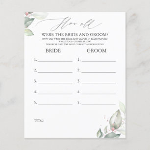 Hoe oud was het spel van de BRIDE en de GROOM?