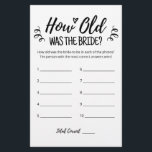 Hoe oud was het spel van het Vrijgezellenfeest Bri<br><div class="desc">Koop dit spel en geniet van hoge kwaliteit Hoe oud was het bruidsspel voor uw evenement! Zwart-wit ontwerp.</div>
