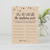 Hoe oud was Verjaardagsmeisje spel Verjaardagskaar Kaart (Staand voorkant)