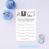 Hoe oud was ze? Bride- en Groom-spelkaart Flyer (Enkel)
