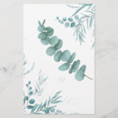 Hoe oud was ze? Greenery Eucalyptus Game Card Flyer (Achterkant)