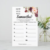 Hoe oud was ze Marsala Flowers Vrijgezellenfeest G (Staand voorkant)