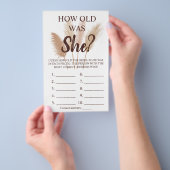 Hoe oud was ze? Pampas Grass Game Kaart (Hand)