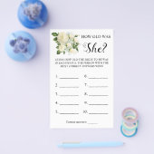 Hoe oud was ze? White Rose spelkaart Flyer (Enkel)