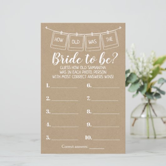 Hoe oud was ze? Ze doukte tweetalig spel (Staand voorkant)