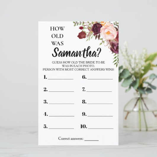 Hoe oud was zij bruidsborrel engels spaans spel (Staand voorkant)