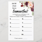 Hoe oud was zij bruidsborrel engels spaans spel (Voorkant)